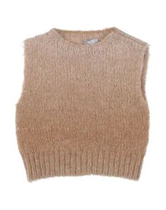 Knitted Lightweight knit No appliqués Solid color Round collar Sleeveless No pockets Wash at 30° c Dry cleanable Do not bleach Do not tumble dry Iron at 110° c max Camel Sweaters, Sleeveless Sweater, Stella Mccartney Kids, Alpaca Wool, Round Collar, Exercise For Kids, Girls Sweaters, Tumble Dryer, Alpaca