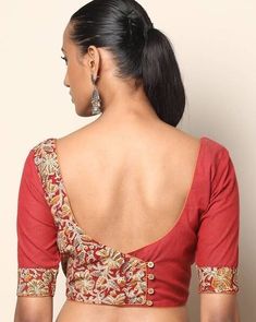 Puff Sleves Desine Blouse, Blouses For Women Indian, Color Neck Blouses For Sarees, Brocket Blouse Designs, Front And Back Blouse Designs Latest, Cotton Blouse Designs Latest, Printed Blouse Design, Different Blouse Designs, Blouse Patterns Latest