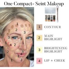 One Compact, One Layer Cream Makeup. Heres your cheat sheet for Seint Makeup Placement. Want to be colour matched, visit my website. Saint Makeup Color Match, Seint Makeup Cheat Sheet, Makeup Placement, Makeup Cheat Sheets, Ombre Hair Color For Brunettes, Makeup Charts, Full Coverage Makeup, Face Tips