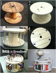 there are four different types of tables made out of wood