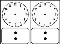 two clocks with numbers on each side and one in the middle, both facing different directions