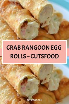 Crab Rangoon Egg Rolls – Cutsfood https://cutsfood.com/crab-rangoon-egg-rolls/ Crab Rangoon Egg Rolls, Telur Gulung, Crab Rangoon, Egg Roll Recipes, Crab Recipes, Wontons, Buffalo Chicken Dip, Corn Dogs, Mahi Mahi