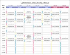 the printable schedule for an upcoming school year is shown in this file, which includes schedules