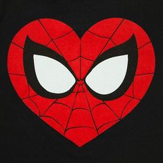 the face of spider man with eyes drawn on it's chest, in red and black