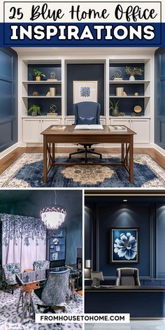 25 blue home office inspirations