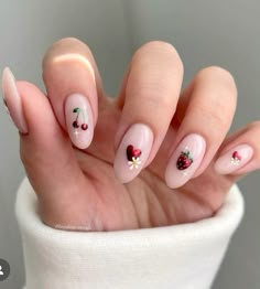 Nails With Cat Eye, Nails With Cat, Mini Nails, Passion Nails, Short Nail Inspo, Adorable Nails, Fruit Nails, Ideas Para Uñas, Nails Design Ideas