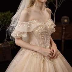 Off Shoulder Evening Dress, Wedding Dress Champagne, Prom Dress Evening, 파티 드레스, Long Prom Gowns, Ball Gowns Evening, Fairytale Dress, Ball Gowns Prom, Ball Gown Dresses