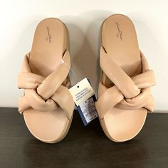 This Is A Brand New Pair Of Women’s Tan Sandals By Universal Threads. Retail Is $24.99. Has Contoured Food For Added Support. No Flaws. Synthetic Sandals With Round Toe For Outings, Beach Sandals With Medium Width, Flat Sandals For Beach With Medium Width, Flat Medium Width Sandals For Beach, Medium Width Flat Sandals For Beach, Medium Width Synthetic Sandals For Beach, Medium Width Flat Sandals For The Beach, Slip-on Synthetic Wedge Sandals For Outings, Synthetic Sandals For Vacation, Medium Width