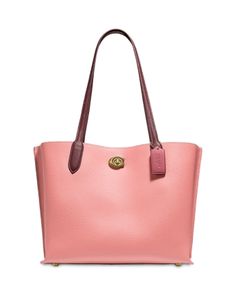 Coach Willow Medium Pebble Leather Tote Coach Willow, Leather Handbags Tote, Candy Pink, Pink Candy, Pebbled Leather, Tote Handbags, Leather Tote, Pick Up, In Store