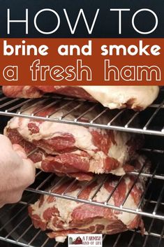 Uncured Smoked Ham Recipe, Fresh Ham Brine Recipe, Smoked Fresh Ham, Ham Brine Recipe, Fresh Ham Recipe, Smoked Ham Recipe, Curing Meat, Meat Curing, Cured Meat Recipes