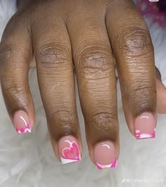 Short Pink Nails, Kids Nail Designs, Overlay Nails, Cute Short Nails, Cute Simple Nails, Colored Acrylic Nails, Girly Acrylic Nails, Cute Acrylic Nail Designs, French Tip Acrylic Nails