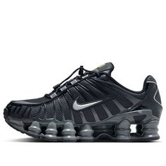 (WMNS) Nike Shox TL 'Black Iron Grey' FV0939-001 Nike Shox Tl, Limited Edition Sneakers, Cute Nike Shoes, Cute Nikes, Nike Shox, Futuristic Design, High Voltage, Black Iron, Sport Sneakers