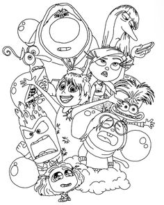 Inside Out 2 Coloring Pages, Inside Out Coloring, Inside Out Coloring Pages, Disney Colouring Pages, Movie Coloring Pages, Disney Princess Coloring Pages, Free Coloring Pages For Kids, Bear Coloring Pages, Detailed Coloring Pages