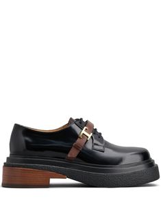 black/brown leather gold-tone logo plaque round toe front lace-up fastening low stacked heel Luxury Brogue Detailing Loafers In Bridle Leather, Luxury Chic Oxfords With Brogue Detailing, Berluti Shoes, Shoes Board, Male Shoes, Latest Fashion Design, Crossbody Tote Bag, Moon Boots, April 2024