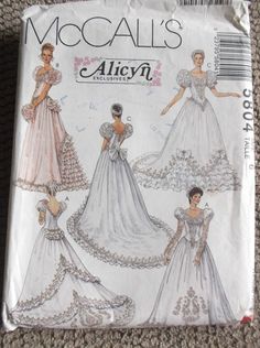 the sewing pattern for this gown is very long and has ruffles on it