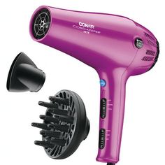 The 1875 Watt Cord-Keeper Hair Dryer from Conair is delivers ultimate style control. The cord keeper handle allows for the cord to retract by the push of a button for easy storage. The Conair 209 Cord Keeper Hair Dryer has ionic technology which controls frizz for smooth, shiny hair as well as tourmaline ceramic technology which provides uniform heat for fast drying and less damage. It has 3 heat and 2 speed settings for custom styling plus a cool shot button to lock style in place. Also include Conair Hair Dryer, Smooth Shiny Hair, Cord Keeper, Travel Hair Dryer, Best Hair Dryer, Ionic Hair Dryer, Professional Hair Dryer, Hair Dryer Brush, Ceramic Hair