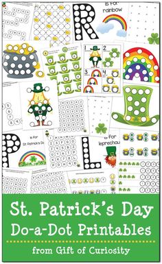 the st patrick's day do - a - dot printables for kids