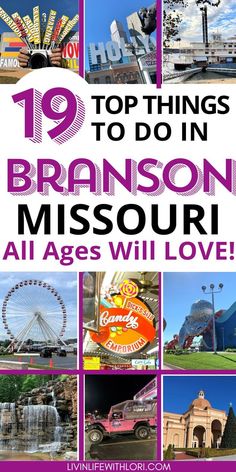 Best things to do in Branson, Missouri Top Of The Rock Branson, Sight And Sound Theater, Branson Scenic Railway, Things To Do In Branson, Branson Missouri Vacation, Branson Vacation, Road Trip Planner, Cave Tours, Branson Missouri