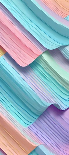 an abstract background with wavy lines in pastel colors