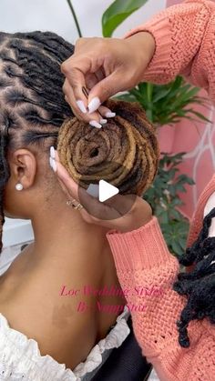 Loc Hairstyles For Bridesmaids, Dreads Styles For Wedding, Bridal Hairstyles For Locs, Soft Locs Wedding Hairstyles, Faux Loc Updo Styles Wedding, Bridal Hairstyles For Dreadlocks, Elegant Loc Updos