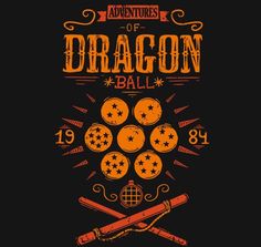 the adventures of dragon ball is shown in this graphic art work, which includes baseball bats and