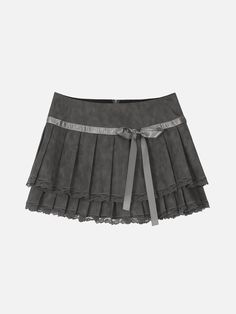 Expertly crafted with a lace patchwork and unique wrinkle design, the Aelfric Eden Faux Leather Skirt offers a sophisticated twist on a classic style. Complete the look with a feminine bow detail, adding a touch of elegance to any outfit. Material: Polyurethane Polyester. Clothing details: Lace Patchwork. SIZE GUIDE Retro 90s Outfits, 2024 Fits, Chic Y2k, 90s Outfits, Hip Hop Fashion 90s, Nostalgic Vibes, 90s Sunglasses, Skirt Streetwear, 90s Hip Hop Fashion