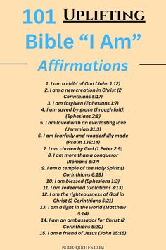 a poster with the words bible 4 am affirmations