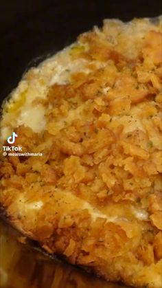 a close up view of some food on a table