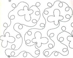 an image of a pattern with flowers and butterflies on it, as well as the outline for