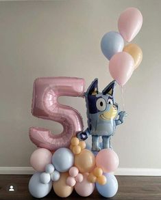 an image of a birthday decoration with balloons