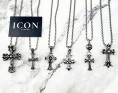 💎 Introducing our Chrome Hearts Inspired Cross Necklace - a mesmerizing fusion of gothic allure and modern edge. Crafted with finesse, embellished with a cross design. It's bold declaration of individuality and refinement, drawing inspiration from the iconic Chrome aesthetic.  FAST & FREE SHIPPING 💎 Length:  70cm 💎 Embrace Gothic Elegance:  The intricate cross design exudes an aura of enigma and sophistication, ensuring it stands out in any ensemble. 💎 Iconic Cross-Inspired Design:  A unique Chrome Aesthetic, Gothic Elegance, Necklace Gothic, Elegant Pendant, Cross Design, Cross Designs, Chrome Hearts, Wedding Shop, Cross Necklace