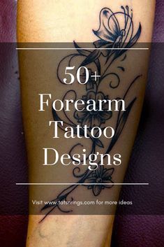 the cover of 50 + forearm tattoo designs