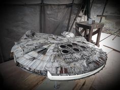 a model of the millennium falcon from star wars