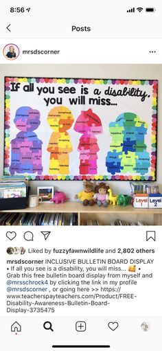 Thrive Display Board, Special Education Classroom Ideas Resource Room Bulletin Boards, Life Skills Bulletin Board, Inclusive Bulletin Board, Inclusion Bulletin Board, Classroom Diversity, Free Bulletin Board, Diversity Bulletin Board, Inclusive Classroom