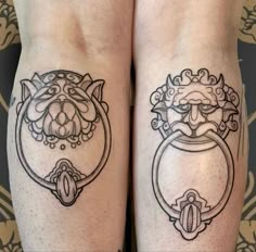 Labyrinth Door Knockers Tattoo, Labyrinth Tattoo, Tattoos 2024, Neotraditional Tattoo, Movie Tattoo, Spooky Tattoos, 18th Bday, Tattoo Portfolio, 1 Tattoo