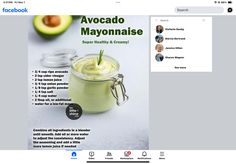 an ad for mayonnaise is shown on the facebook page, and it appears to have been altered