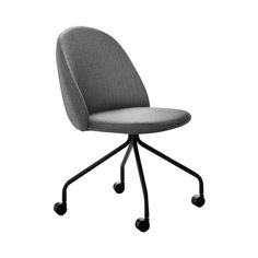 Iola Chair: Swivel 4-Star Base + Anthracite Brown Brick, Grey And Coral, Open Cabinets, Shell Chair, Grey Upholstery, Creature Comforts, Brown Silk, Conference Table, Swivel Chair