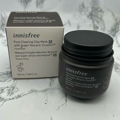 A Deep-Cleansing, Non-Drying Creamy Clay Maskformulated With Absorbent Jeju Super Volcanic Clusters And Ahathat Helps Clear And Visibly Minimize The Look Of Pores While It Exfoliates. New In Box Offers Welcomed Or Bundle For A Special Discount Tags: Korean Beauty, Kbeauty, Viral Beauty, Skincare, Sephora Innisfree Pore Clay Mask, Korean Clay Mask, Innisfree Skincare, Skincare Sephora, Skin Care Mask, Clay Mask, Clay Masks, Beauty Skincare, Jeju