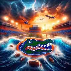 the university of florida gators football team is depicted in this poster