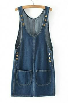 Loose Denim Dress, Denim Pinafore Dress, Denim Jumper Dress, Look Grunge, Denim Pinafore, Denim Jumper, Denim Ideas, Denim Overall Dress