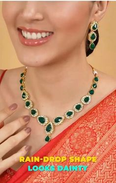 Kundan Necklace For Marriage, Green Necklace For Marriage And Festive Occasions, Elegant Green Rhinestone Necklace For Wedding, Kundan Jewelry, Gold Wedding Jewelry, Bollywood Style, Indian Bollywood, Kundan Jewellery, Wedding Collection