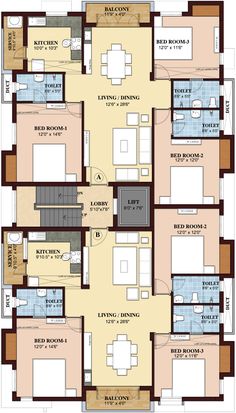 3 Bedroom Appartement Plan, 3 Bhk Apartment Plan, 3bhk Apartment Floor Plans, 3 Bhk Flat Plan, 2bhk Apartment Floor Plans, 4 Bhk Apartment Plan, Apartment Plans Layout, Apartment Architecture Plans, Apartment Plans Architecture