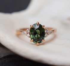 Green Sapphire Engagement Ring Oval, Sapphire Green Engagement Ring, Dark Green Sapphire Engagement Ring, Green Sapphire Wedding Ring, Green Gem Engagement Ring, Green Gold Engagement Ring, Green Montana Sapphire Engagement Ring, Dark Green Engagement Ring, Simple Engagement Rings Vintage