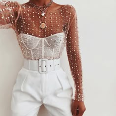 Elegant Crop Top, Country Concert Outfits, Embellished Crop Top, Mesh Tops, Cropped Tops, Mesh Long Sleeve, Mode Inspo, Elegant Shirt