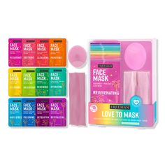 Love To Mask Facial Masking Kit - Freeman | Ulta Beauty Facial Scrubber, Black Sugar, Bday Gifts, Face Mask Set, Dry Face, Gel Mask, Facial Scrubs, Exfoliating Scrub, Skin Care Kit