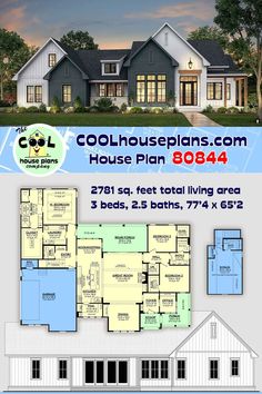 the floor plan for this house is very large and has three bedroom, two bathrooms