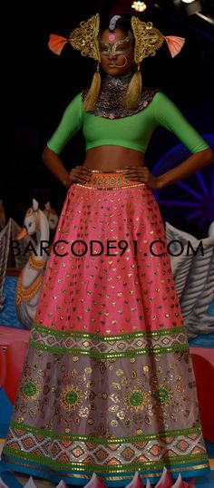 http://www.barcode91.com/designers/manish-arora-1.html Manish Arora collection at the PCJ Delhi Couture week 2013 Manish Arora Collection, Lehenga Couture, Wedding Lehngas, Delhi Couture Week, Indian Bridal Couture, Traditional Chic, Wedding Couture, Indian Colours