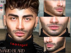 Stubble beard in 13 colors - HQ Compatible. Medieval Hair, Beards And Mustaches, Stubble Beard, Medieval Hairstyles, Sims Games, Los Sims, Sims 1, Sims4 Cc, Cc Sims