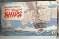 an old book with the title'the saga of ships '