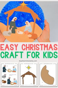 paper plate christmas craft for kids with instructions on how to make the nativity scene